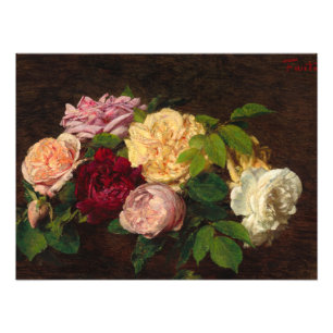 Impression Photo Roses de Nice sur une table par Henri Fantin-Latou
