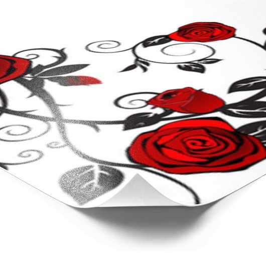 Impression Photo Roses rouges (Coin)