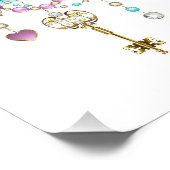 Impression Photo Roses turquoise avec touches (Coin)