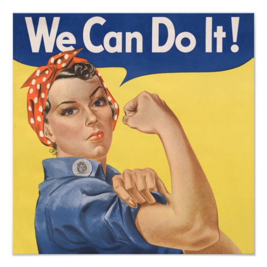 Impression Photo Rosie le Riveter : Une femme forte pour l'autonomi (Devant)