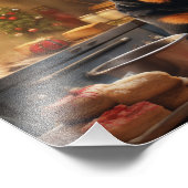 Impression Photo Rottweiler Noël Cookies Festive Fêtes (Coin)