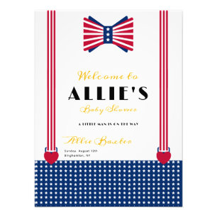 Impression Photo Rouge Blanc Bleu 4 Juillet Affiche de bienvenue Ba