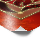 Impression photo rouge comme la flamme (Coin)