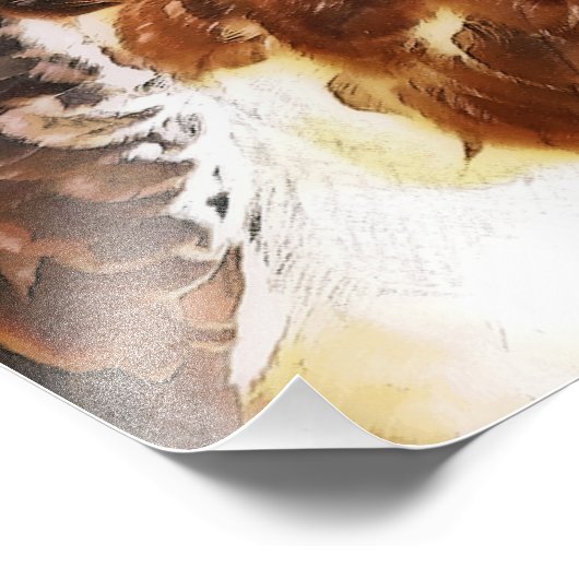 IMPRESSION PHOTO ROUGE TAILLÉ HAWK (Coin)