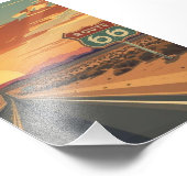 Impression Photo Route 66 Sunset Desert Road Travel Art (Coin)