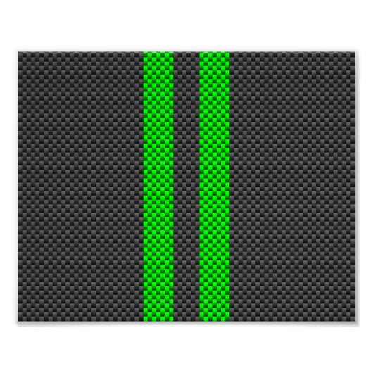 Impression Photo Ruban de course électrique vert carbone (Devant)