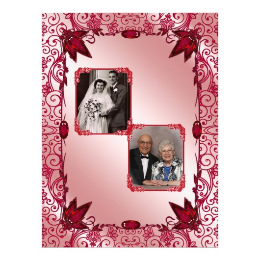 Impression Photo Ruby Happy 40e anniversaire de Mariage (Devant)