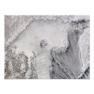 Impression Photo Rues de glace et de nuage en mer d'Okhotsk