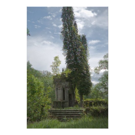 Impression Photo Ruines dans le jardin (Devant)