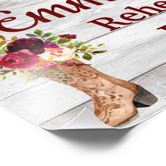 Impression Photo Rustic Country Boho Occidental Dîner de répétition (Coin)