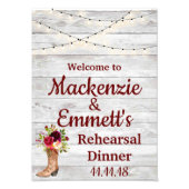 Impression Photo Rustic Country Boho Occidental Dîner de répétition (Devant)