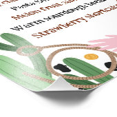 Impression Photo Rustic Rose Premier Rodéo Anniversaire Menu Signe (Coin)