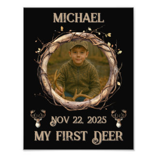 Impression Photo Rustic Woodland Whitetail Deer First Hunt