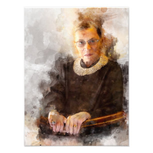 Impression Photo Ruth Bader Ginsburg avec le juge Robe Portrait