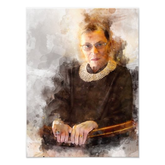 Impression Photo Ruth Bader Ginsburg avec le juge Robe Portrait (Devant)