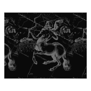 Impression Photo Sagittaire Constellation Hevelius circa 1690