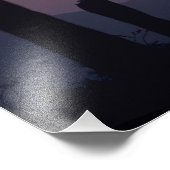 Impression Photo Saguaro Cactus Carnegiea gigantea), coucher du sol (Coin)