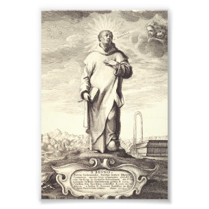 Impression Photo Saint Bruno de Cologne Gravure Ancienne Style Arti