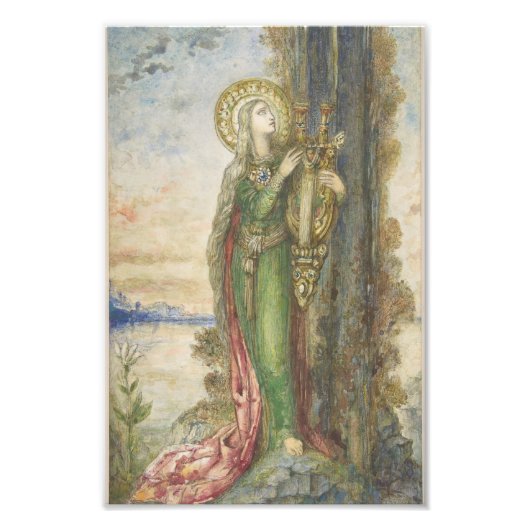 Impression Photo Saint Cecilia Par Gustav Moreau (Devant)