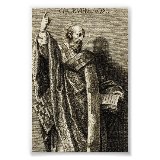 Impression Photo Saint Cyrille de Jérusalem (Devant)