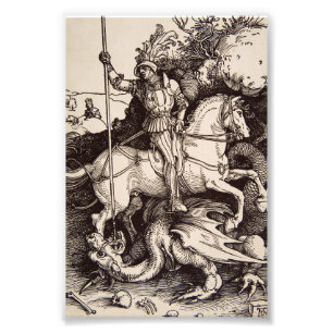 Impression Photo Saint George et le Dragon par Durer