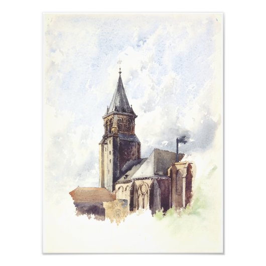 Impression Photo Saint Germain des Prés Eglise Paris (Devant)