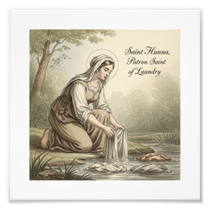 Impression Photo Saint Hunna, Saint Patron de la Lessive