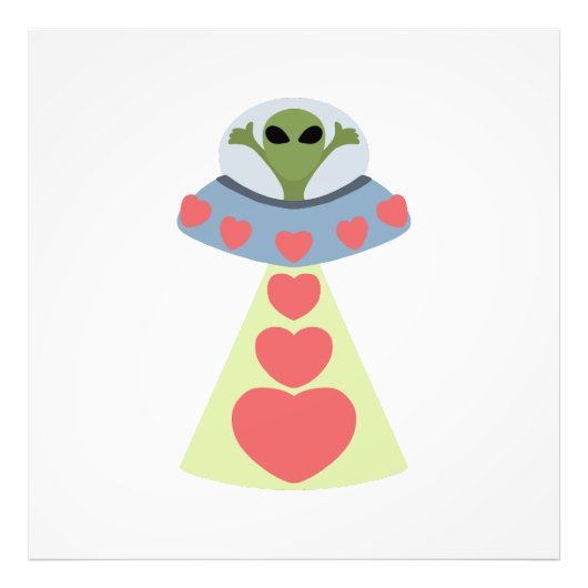 Impression Photo Saint-Valentin Amour Alien Espace (Devant)