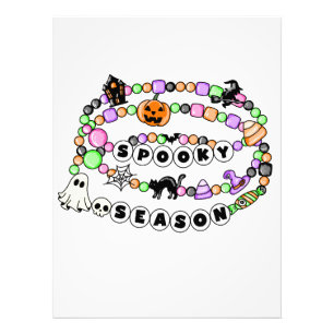 Impression Photo Saison Éffrayante Preppy Halloween Bracelet d'amit