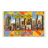 Impression Photo Salutations de Chicago, Illinois, (Devant)