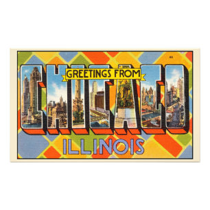 Impression Photo Salutations de Chicago, Illinois,