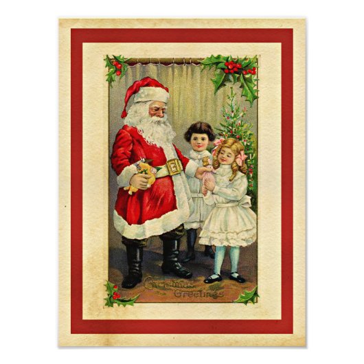 Impression Photo Salutations de Noël à Père Noël (Devant)