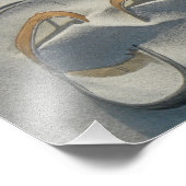 Impression Photo Sandales dans l'empreinte de sable (Coin)
