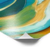 Impression Photo "Sanlúcar" Vagues bleu vert orange (Coin)