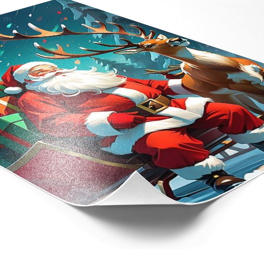 Impression Photo “Santa Claus with Reindeer ChristPhoto (Coin)