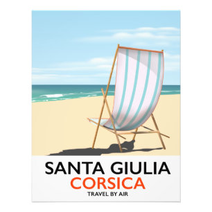 Impression Photo Santa Giulia Corse "voyage par avion" affiche de p