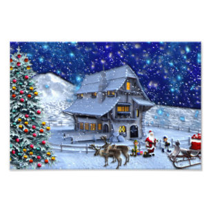 Impression Photo Santa Rudolph Elf with Sled