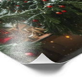 Impression Photo Sapins de Noël décorés de guirlandes  (Coin)