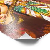 Impression Photo Saraswati Print (8 po x 10 po) - Version 2 (Coin)