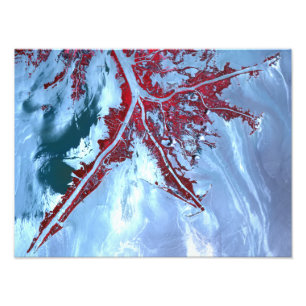 Impression Photo Satellite faux de couleur