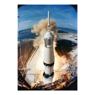 Impression Photo Saturn V lancement de fusée 1969 Apollo Spacecraft