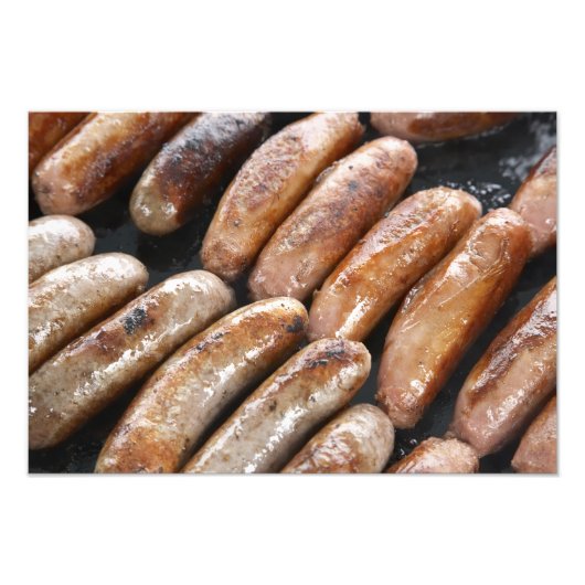 Impression Photo Saucisses au barbecue (Devant)