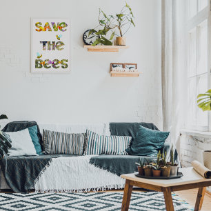 Impression Photo Sauvez les abeilles (anglais)