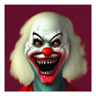 Impression Photo scary clown horror portrait de monstre halloween