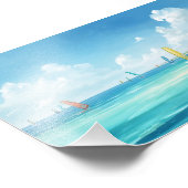 Impression Photo Scène de windsurf calme (Coin)