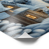 Impression Photo Scène du village de Noël (Coin)