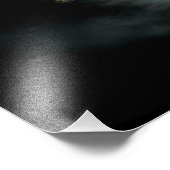 Impression Photo Scène Helloween. Maison hantée sur un cimetière. (Coin)