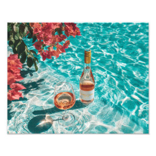 Impression Photo Scène Tropical Rosé Piscine Été