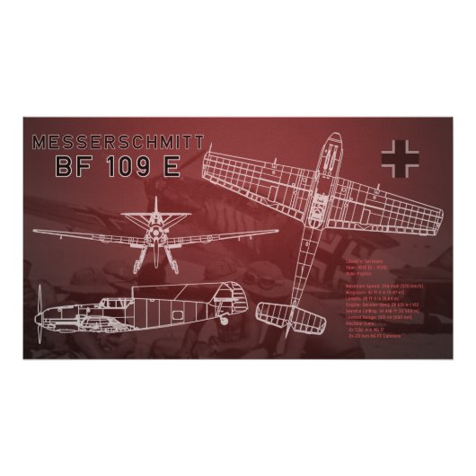 Impression Photo Schmitt Bf 109 (Devant)