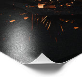 Impression Photo Schwarz matter Totenkopf mit Kupfer Splitter (Coin)